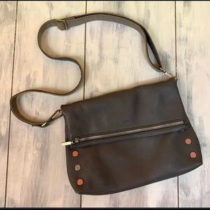 hammitt los angeles • gray leather large vip bag